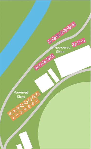 Map of allocated campsites