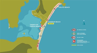 Sandbar 4WD beach access map