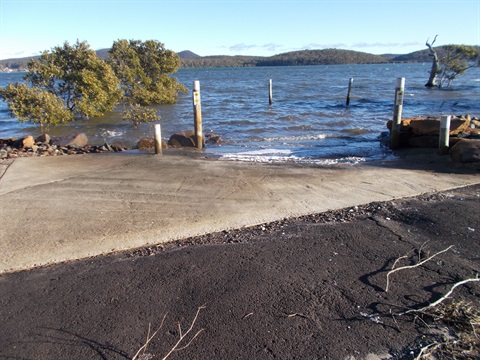 The boat ramp at Steve Rich Reserve