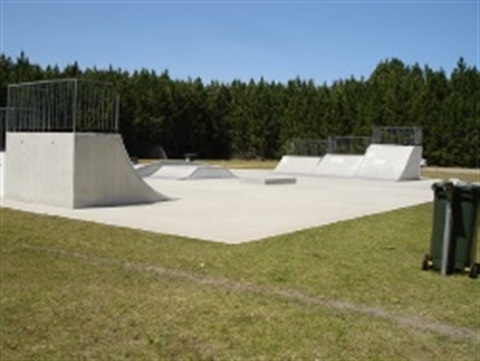 This is a photograph showing Tea Gardens Skate Park